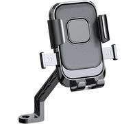 WEFOLCC Universal Bike Phone Holder 360° Rotatable Phone Holder GPS Clip One Hand Operation Handlebar Stand For Motorcycle ATV Scooter Navigation Bracket(Rearview Mirror)