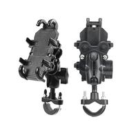 WEFOLCC Universal Motorcycle Bike Mobile Phone Holder Aluminum Bicycle Riding Navigation Bracket GPS Shockproof Handlebar Holder Navigation Bracket(A)