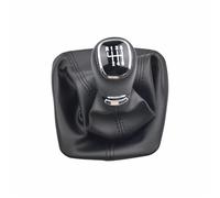 WEFOLEN 5/6 Speed Gear Lever Stick Shift Knob Leather Boot for Skoda for Octavia 2 A5 A6 2004 2005 2006 2007 2008 2009 2010 2011 2012(6 Speed)