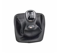 WEFOLEN 5/6 Speed Gear Lever Stick Shift Knob Leather Boot for Skoda for Octavia 2 A5 A6 2004 2005 2006 2007 2008 2009 2010 2011 2012(5 Speed)