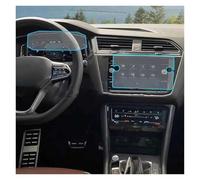 WEFOLEN Car Navigtion Dashboard Tempered Glass LCD Screen Protective Film Interior Sticker For VW For T&IGUAN 2021 2022 GPS Screen Protector(1 set)