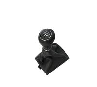 WEFOLEN for A6 C6 2004-2012 A4 S4 B8 8K A5 8T 8F Q5 8R 2007-2015 5 6 Speed Car Shift Gear Knob Gear Shift Knob Leather Gaiter(5 Speed)