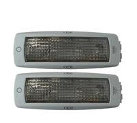 WEFOLEN For Fabia 2000 2001 2002 2003 2004 2005 2006 2007 2008 For Superb 2002-2008 2PCS Interior Rear Reading Dome Light(Grey)