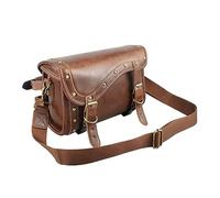 WEFOLEN for Harley for Sportster Motorcycle Handlebar Bag Leather Waterproof Front Storage Package Motorbike Rear Tail Case(Brown)