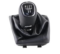 WEFOLEN for Skoda for Ctavia A7 3 III MK3 2014-2017 Gear Shift Knob Boot Lever Gaitor Shifter Dust Jacket Gearbox Gaiter Stick Handles Cover(5 Speed Set)