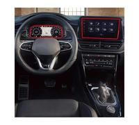 WEFOLEN For VW For T-R&OC For TRoc 2022 Car GPS Navigation Tempered Glass Screen Protective Film GPS Screen Protector(GPS and dash board)