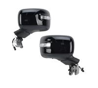 WEFOLEN Passenger Left Side Door Wing Mirror For Jeep For Renegade BU 2015 2016-2022 Glossy Black Turn Signal Light Rearview Mirror Assembly(1 pair)