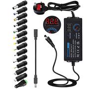 Wefomey Universal Power Supply 3V~24V 3A 72W Adjustable Variable AC/DC Adapter Charger, 100V-240V AC to DC Converter with LED Voltage Display & 14 Tips & Polarity Converter