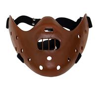 WEFONLLICOS Hannibal Lecter Mask Cosplay The Silence of The Lambs Half Face Killer Halloween Costume Props Resin (Coffee)