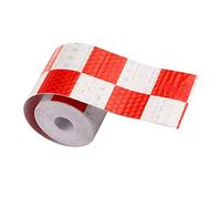 WeFoonLo 6M/20ft Auto Car Reflective Adhesive Tape Safety Caution Warning Sticker for Cars, Trucks, Trailers, RV's, Campers, Boats and Mailboxes - Red &White (Lattice)