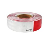 WeFoonLo 6M/20ft Auto Car Reflective Adhesive Tape Safety Caution Warning Sticker for Cars, Trucks, Trailers, RV's, Campers, Boats and Mailboxes - Red &White (Stripes)