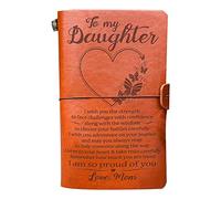 Weforu Daughter Journal Notebook, to My Daughter Leather Notebook Travel Diary from Mom for Christmas/Birthday/Gratuation Gift