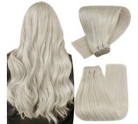 Weft Hair Extensions Human Hair 22 Inch Blonde Double Weft Hair Extensions Platinum Blonde Sew in Extensions 100g/Pack #60