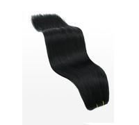 Weft Hair Extensions - professional Quality - 100g 16" - 1B black