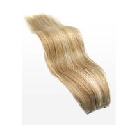 Weft Hair Extensions - professional Quality - 100g 16" - M14/1001 mixed intense natural dark ash blonde & platinum blonde