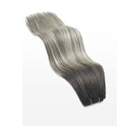 Weft Hair Extensions - professional Quality - 100g 23" - B2/60 balayage dark brown & ash blonde