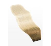 Weft Hair Extensions - professional Quality - 100g 23" - T14/1001 ombre intense natural dark ash blonde & platinum blonde