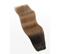 Weft Hair Extensions - professional Quality - 100g 23" - T4/17 ombre dark chestnut & medium brown