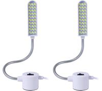 Weftnom 30 LED Sewing Machine Light with Magnetic Base and Flexible Gooseneck, Portable Work Light for Janome, Singer, Brother, Drill Presses, Desks, Craft, Workbenches, and Lathes (2-Pack)