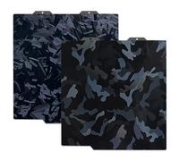 Wefuit 184x184mm 3D Printer A1 Mini Build Plate for Bambu Lab A1 Mini,Double Sided Smooth Camouflage+High-Rise Flexible Spring Steel Plate Effect Sheet for Bambu Lab A1 Mini 3D Printers.