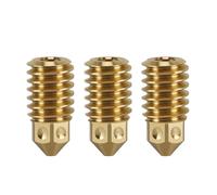 Wefuit 3pcs Nozzle for Bambu Lab A1/A1 Mini Hotend Kit, Upgraded High Temperature Wear-Resistant Removable Brass 0.2mm Nozzle