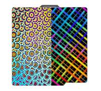 Wefuit New Upgraded H1H Build Plate for Bambu Lab A1/X1C/X1/X1E/P1P/P1S 3D Printer, Smooth Kaleidoscope+Smooth Skynet Spring Steel Plate Flexible Plate 257x257mm for Bambu 3D Printers