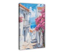 WEGAGTTT Cypriot Architecture Art Print Canvas Poster Bedroom Decor Landscape Office Room Decor Gift 24x36inch(60x90cm)