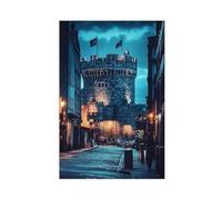 WEGAGTTT Dublin Castle at Night Art Print Canvas Poster Bedroom Decor Landscape Office Room Decor Gift 12x18inch(30x45cm)