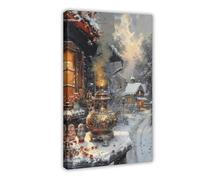 WEGAGTTT Moscow Winter Samovar Canvas Poster Bedroom Decor Landscape Office Room Decor Gift 08x12inch(20x30cm)