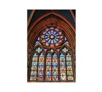 WEGAGTTT Notre Dame Cathedral Photo Print Canvas Poster Bedroom Decor Landscape Office Room Decor Gift 20x30inch(50x75cm)