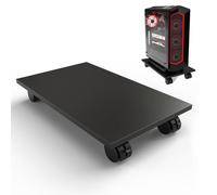 WEGASTU CPU Stand、Computer Tower Stand、Mobile CPU Holder with 4 Caster Wheels Fits for PC、Printer、Most Computer Tower、Office、Home、Planter Caddies、Dog Bowl Stand (Black)