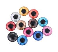 Wegiwuca 10 Pair Glass for Doll Eyes Eyeballs for Dinosaur Animals Eye Accessories Jewelry Making Handmade 8/12/18mm Small Doll Eyes