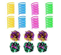 Wegiwuca 14 Pcs Ball for Cat Stress Reliever Crinkly Sounds and for Cat Spring Convenient for Pets to Carry and E