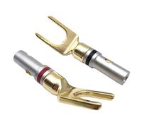 Wegiwuca 2PCS Gold Plated 4mm Banana Plug Loudspeaker Connector Loudspeaker Plug Enhances Sound Stability