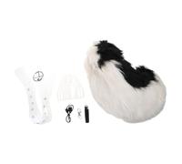 Wegiwuca Battery Operated Hairband Electric Animal Ears Hair Hoop Roleplay Costume Hairband Remote Control Plush Tail Stage Props Costume Accessory