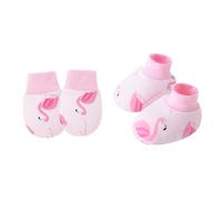 Wegiwuca Cotton Newborns Gloves and Socks Set for Neutral Gender Protecting Tender Skin From Scratches Home Daily Use Newborns Gloves