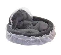Wegiwuca Creative Princess Lace Pet Bed Ruffled Nest for Dogs and Cats Soft Plush Comfortable Princess Sofa