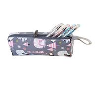 Wegiwuca Exquisite Zippered Canvas Pen Bag Lovely Toiletries Storage Bag Cartoon Makeups Boys Girls Students Aduts Pencil Case Holder Zipper for Girls Boys Middle School Teen High School Women