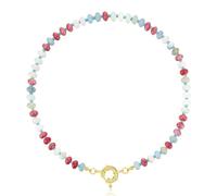 Wegiwuca Multicolor Beaded Necklace Adjustable Length Necklace Colorful Stone Fashion Jewelry For Stylish Outfits Unique Fashion