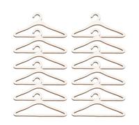 Wegiwuca Natural Wood Double Rod Hanger for Plush Animal Clothes Large Capacity Storage Solution for 21cm and Dolls Nonslip Double Rod Wooden Hanger