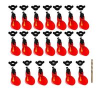Wegiwuca Of 20 Chicken Drinking Cups Including Fasteners and Drill Bit Filling Water Feeder for Poultry Raising Poultry Drinking Structure