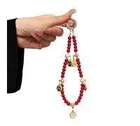 Wegiwuca Portable Five Gods Beaded Phone Strap LAnyard For Everyday Use Secure Wrist Attachment For Students And Workers Five Roads Gods Of Wealth Phone Strap