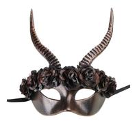 Wegiwuca Scary Horns Half Face Masquerade Devils Mardi Gras Halloween Party Carnivals Halloween Mardi Gras Masquerade Half Face Devils Horns