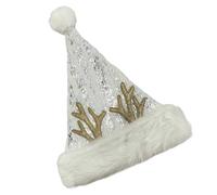 Wegiwuca Theme Event Deer Horn Horn Santa Hat Christmas With Hot Stamping All Age Festival Santa Caps For Family Gatherings Christmas Party