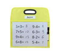 Wegiwuca Write and Wipe Drawing Board Dry Brush Bag Pocket for Teaching Kids Transparent Reusable Dry Erasable Pockets Whiteboard Classroom Storage Pouches