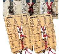 WEGJYKY Learn Knot Training Board, Knot Tying Practice Board Kit, Hands-On Training Board with 16 Popular Knots and 3 Paracord Pieces, Essential Knot-Tying Skills for Outdoor Survival, Camping (2set)