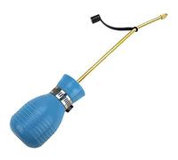 WEGJYKY Powder Duster, Diatomaceous Earth Bulb Duster Applicator with Longer Copper Tube, Pest Control Bulb Sprayer Garden Puffer Duster Termite Cockroach Wasp Bedbug Killer Powder Dispenser (Orange)