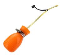 WEGJYKY Powder Duster, Diatomaceous Earth Bulb Duster Applicator with Longer Copper Tube, Pest Control Bulb Sprayer Garden Puffer Duster Termite Cockroach Wasp Bedbug Killer Powder Dispenser (Orange)