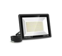 Wegoodlife 150W LED Floodlight Outdoor, Super Bright 15000LM Security Lights, 3000K Warm White Wall Light, IP66 Waterproof, Adjustable 180° Bracket, Outdoor Lighting for Garden, Garage, Yard, No Plug