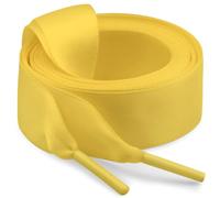 WEGOODZF Flat Satin Ribbon Shoelaces: 2 Pairs of 2CM Wide 60CM Long Golden Silk Shoe Laces for Trainers Pumps Sneakers